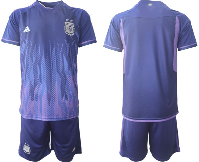 Cheap Men 2022 World Cup National Team Argentina away purple blank Soccer Jersey